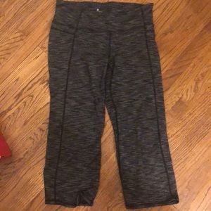 Athlete grey and white workout pants